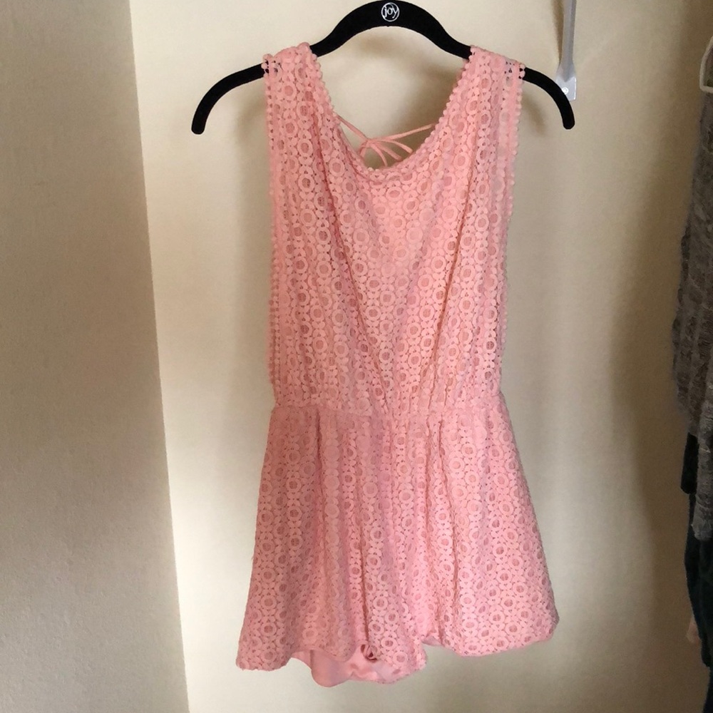 Cute pink floral romper from Charlotte Russe
